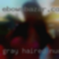 Gray haired nude woman
